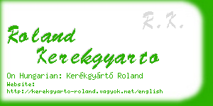 roland kerekgyarto business card